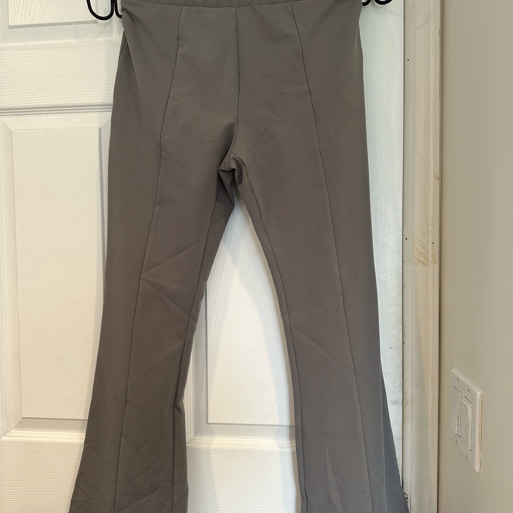 Gray Flared Pants